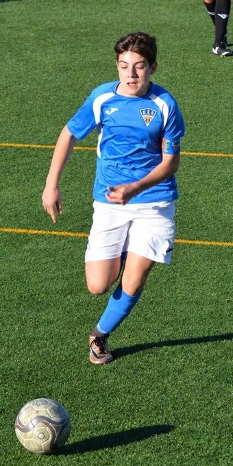 Joan con el equipo del CD Burriana